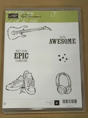 Stampin' Up! Epic Celebrations Stamp Set - Black, Green